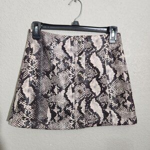 Urban Outfitters Mini Skirt Snakeskin Print XS